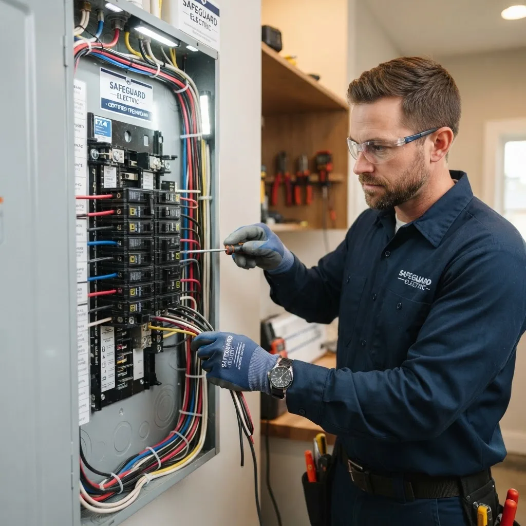 Eletricista da ProEletrica MG trabalhando em quadro eletrico